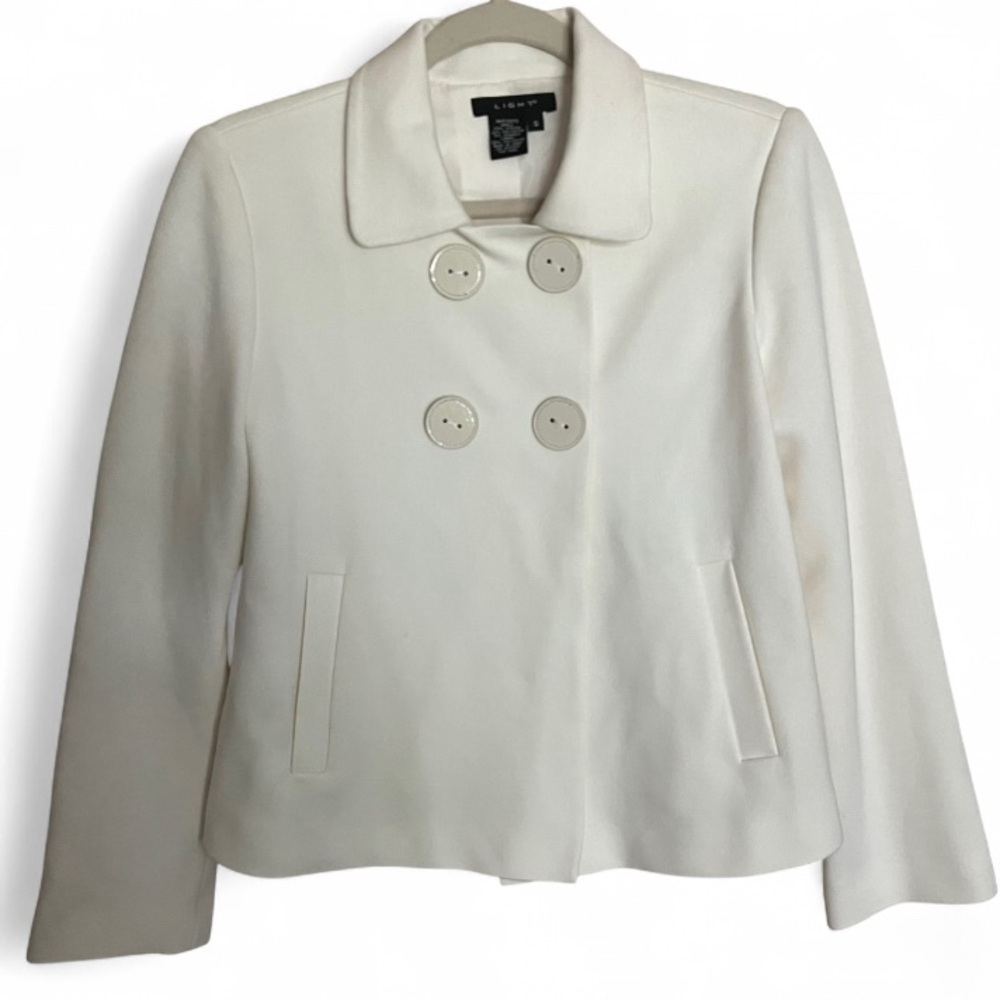 LIGHT vintage white double breasted blazer
